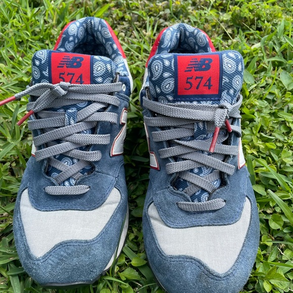 New Balance 574 Blue Paisley size 9 - Picture 4 of 6
